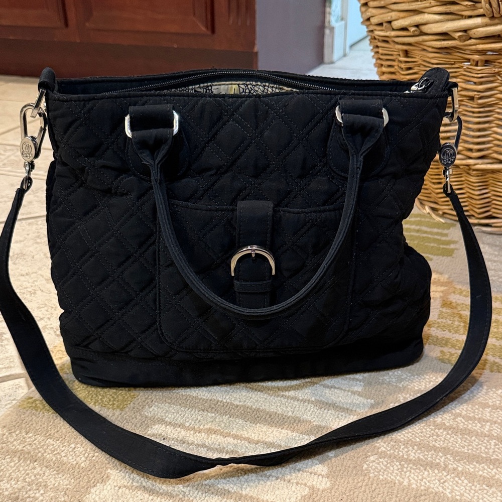 Elegant Black Quilted Vera Bradley purse